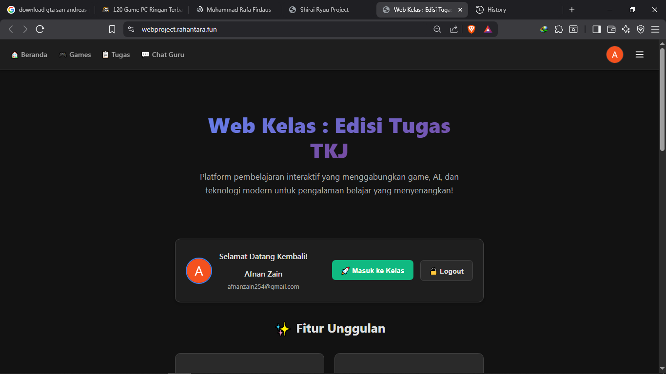 Gambar Proyek WebKelas